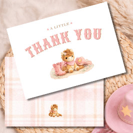 Tarjeta De Agradecimiento A Little Cowgirl Baby Girl Shower Thank You