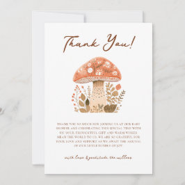 Tarjeta De Agradecimiento A Little Fun-Guy Mushroom Baby Shower