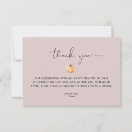 Tarjeta De Agradecimiento A Little Pumpkin Is On The Way Fall Baby Thank You