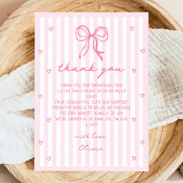 Tarjeta De Agradecimiento A Little Sweetheart Valentine's Baby Shower