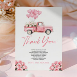 Tarjeta De Agradecimiento A Little Sweetheart Valentine's Day Baby Shower