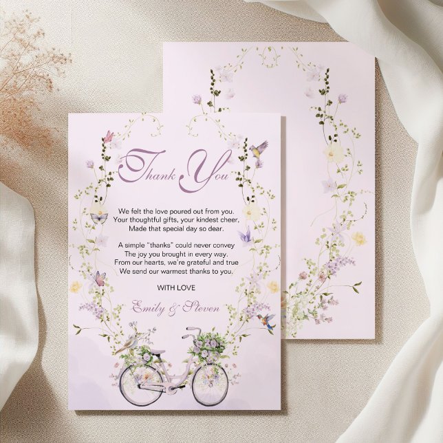 Tarjeta De Agradecimiento A Little Wildflower Spring Baby Shower  (Subido por el creador)