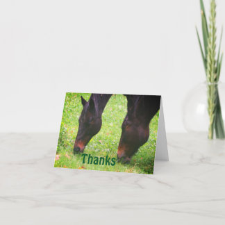 Tarjeta de agradecimiento a los amigos del caballo