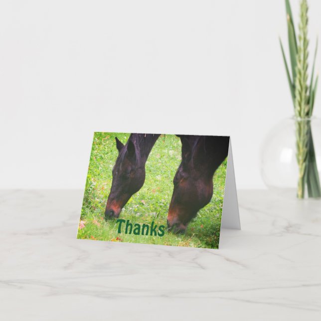 Tarjeta de agradecimiento a los amigos del caballo (Anverso)