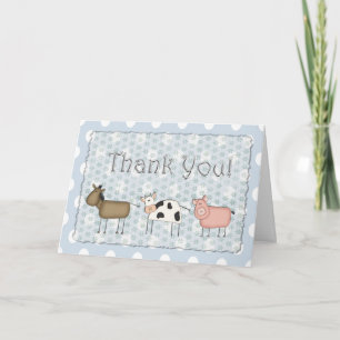 Tarjeta de agradecimiento a los animales
