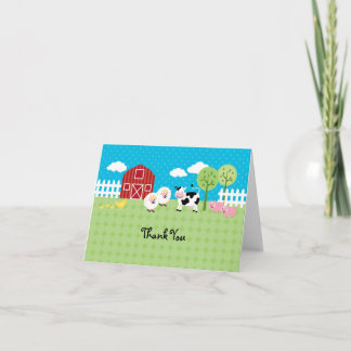 Tarjeta de agradecimiento a los animales de granja