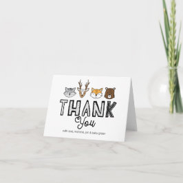 Tarjeta de agradecimiento a los animales de Woodla