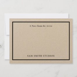 Tarjeta de agradecimiento a los artistas de person