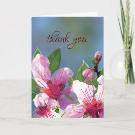 Tarjeta de agradecimiento a los bajos cerezos de p