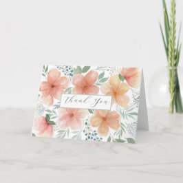 Tarjeta de agradecimiento a los Blossoms Peach