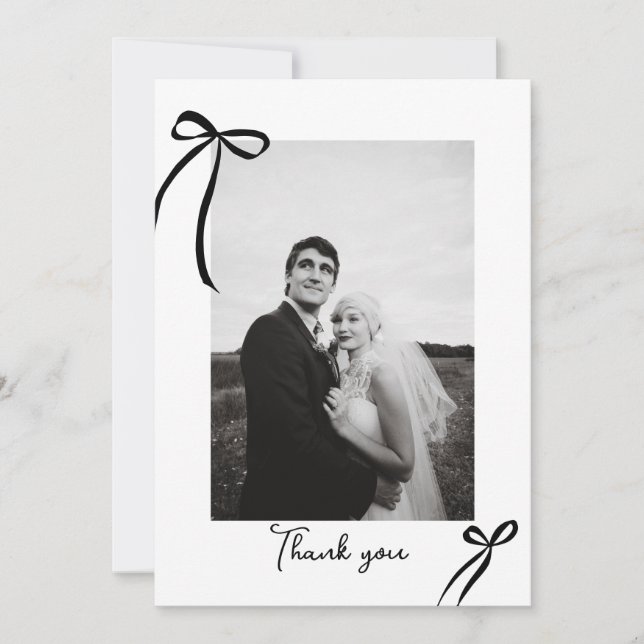 Tarjeta de agradecimiento a los Bodas de Bow moder (Anverso)