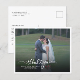 Tarjeta de agradecimiento a los Bodas de Budget Ne