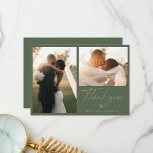 Tarjeta de agradecimiento a los Bodas de escritura