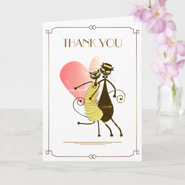 Tarjeta de agradecimiento a los Bodas de Gatsby Bl (Orquídea)