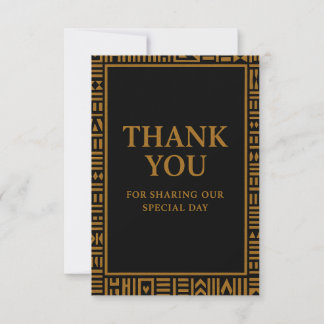 Tarjeta de agradecimiento a los Bodas de Gold Kent
