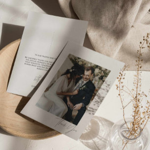 Tarjeta de agradecimiento a los Bodas de guiones m