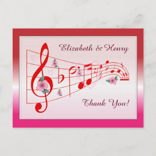 Tarjeta de agradecimiento a los Bodas de Hibiscus