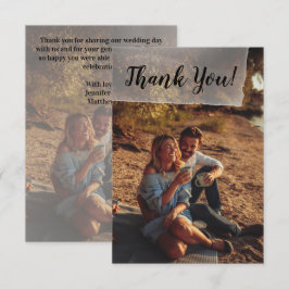 Tarjeta de agradecimiento a los Bodas de pantalla 