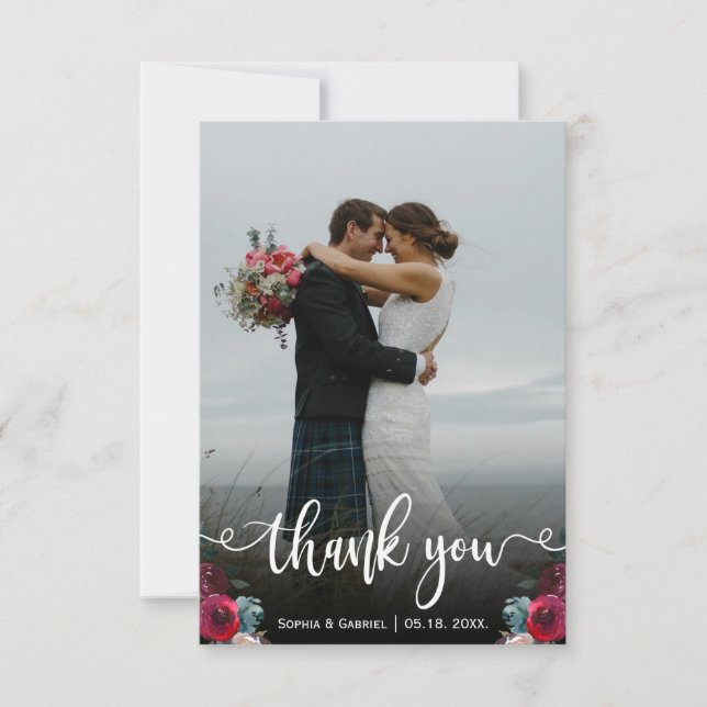 Tarjeta de agradecimiento a los Bodas fletados a m (Anverso)