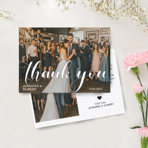 Tarjeta de agradecimiento a los Bodas Minimalistas