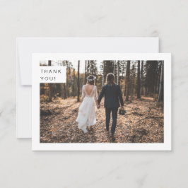 Tarjeta de agradecimiento a los Bodas Minimalistas