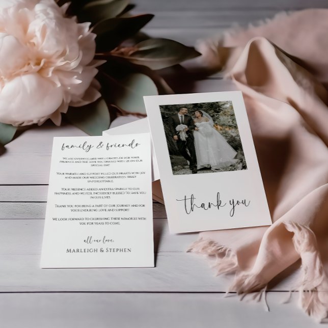 Tarjeta de agradecimiento a los Bodas modernos (Subido por el creador)