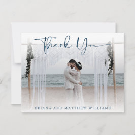 Tarjeta de agradecimiento a los Bodas modernos de 
