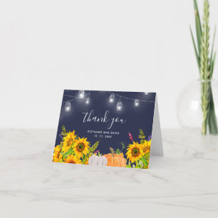Tarjeta de agradecimiento a los Bodas Rústicos de