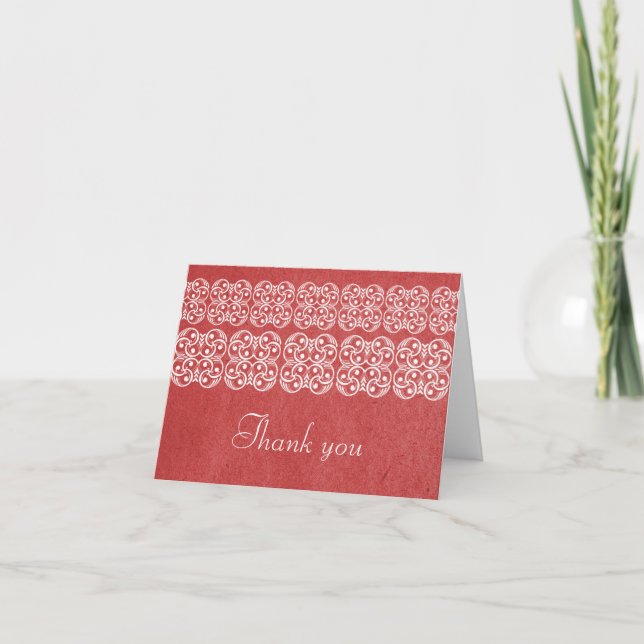 Tarjeta de agradecimiento a los bohemios rojos mod (Anverso)