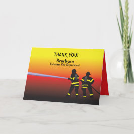 Tarjeta de agradecimiento a los bomberos