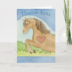 Tarjeta de agradecimiento a los caballos
