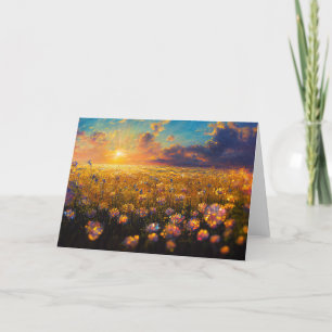 Tarjeta de agradecimiento a los campos de cristal 