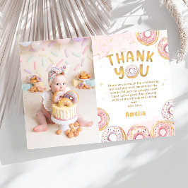 Tarjeta de agradecimiento a los Chicas de donut ro