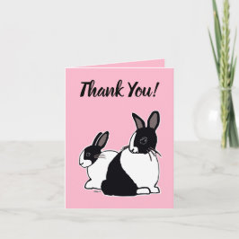 Tarjeta de agradecimiento a los conejos holandeses