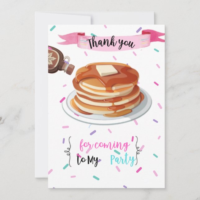 Tarjeta de agradecimiento a los crepes y pijamas (Anverso)