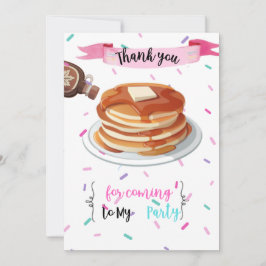 Tarjeta de agradecimiento a los crepes y pijamas