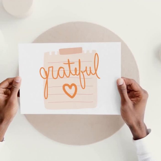 Tarjeta de agradecimiento a los cristianos del cor (Grateful Heart Christian Thank You Card)