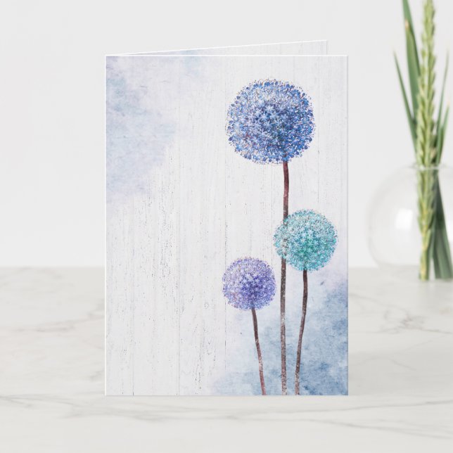 Tarjeta de agradecimiento a los Dandelions azules  (Anverso)