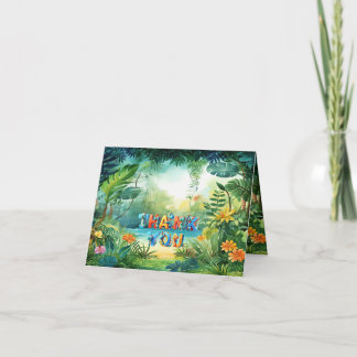 Tarjeta de agradecimiento a los dinosaurios cutáne