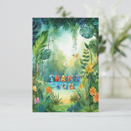 Tarjeta de agradecimiento a los dinosaurios cutáne