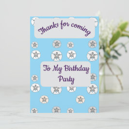 Tarjeta de agradecimiento a los dólares de arena b