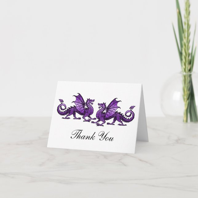 Tarjeta de agradecimiento a los dragones morados e (Anverso)
