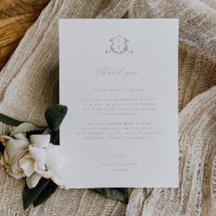 Tarjeta de agradecimiento a los Escudos de la rece