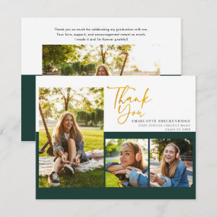Tarjeta de agradecimiento a los Fiestas de graduac