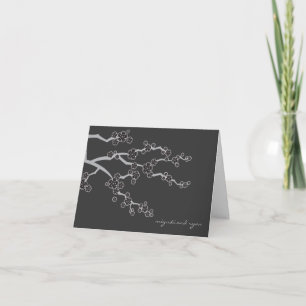 Tarjeta de agradecimiento a los Flores de cerezo d