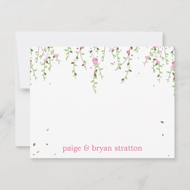 Tarjeta de agradecimiento a los florines de jardín (Anverso)