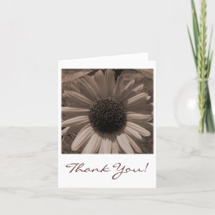 Tarjeta de agradecimiento a los girasoles antiguos