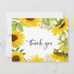Tarjeta de agradecimiento a los girasoles del país