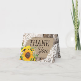 Tarjeta de agradecimiento a los girasoles rusos