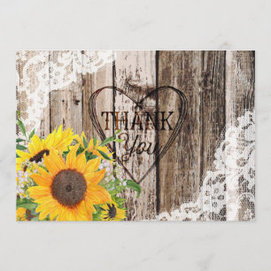 Tarjeta de agradecimiento a los girasoles rusos